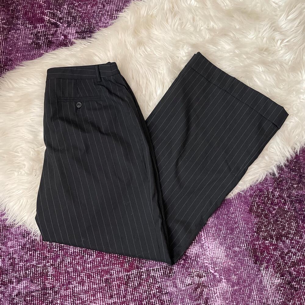 Y2K vintage 2000s wide leg pinstripe trousers | Size 8